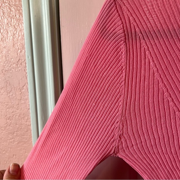Maison Scotch Pink Ribbed Turtleneck Long Sleeve Top Size XS - Picture 5 of 11